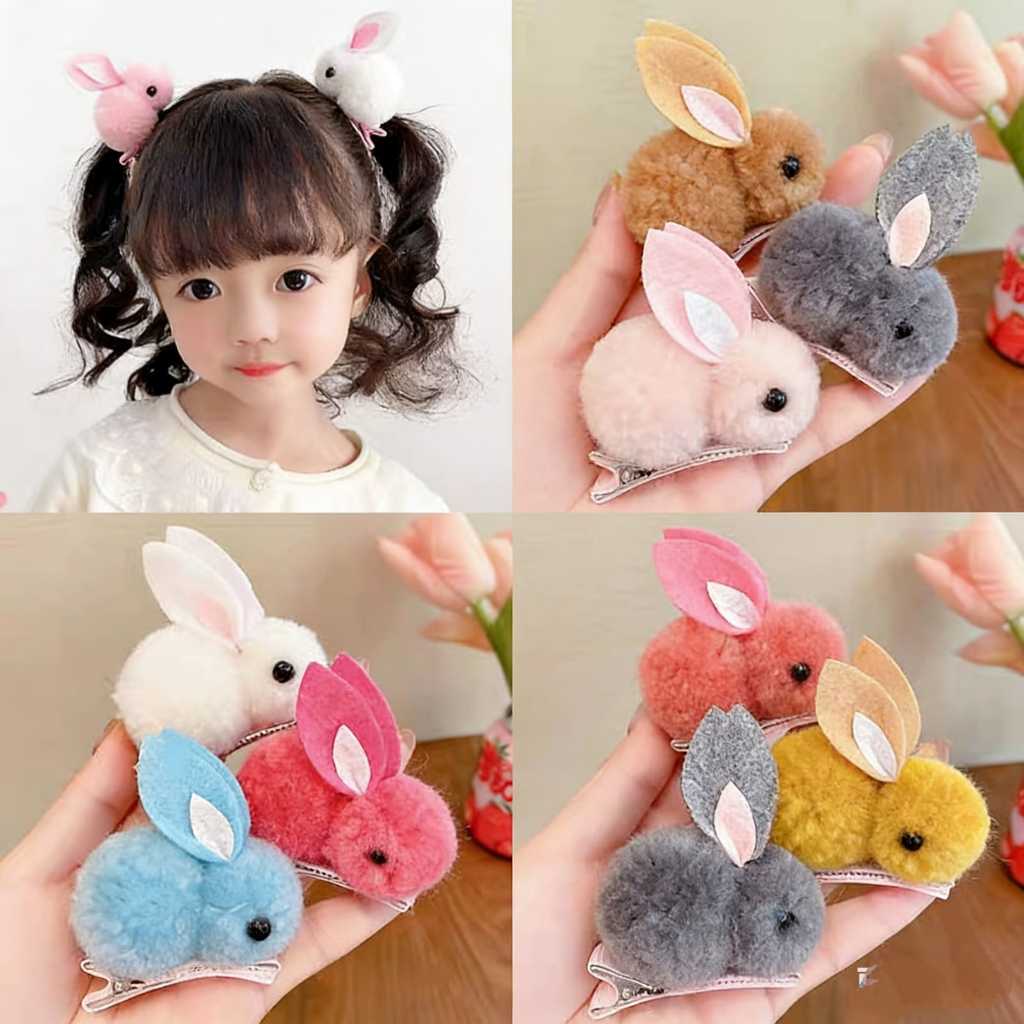 Kit 12/24 Clipes De Cabelo De Coelho Bonitos Menina Estilo Coreano Para Acessórios De