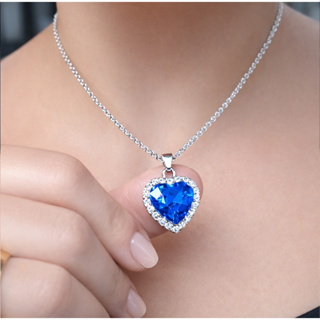 Colar Bijuteria Inspirado em Titanic Coração do Oceano Azul - Corrrente de Metal Vintage em Oferta na Shopee