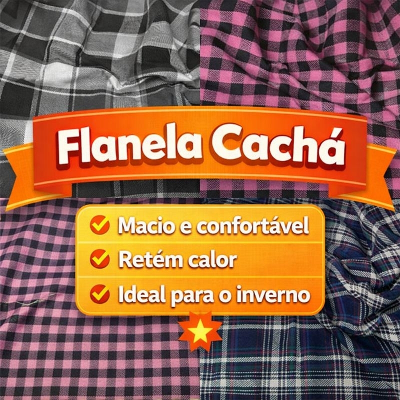 flanela cachá (3 MTs comp.x 1,50 MTS largura)