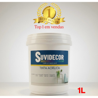 Tinta acrílica 1 litro / para desenhos, artesanatos ou pequenos reparos, ótima cobertura, não tem cheiro, anti-mofo. em Oferta na Shopee