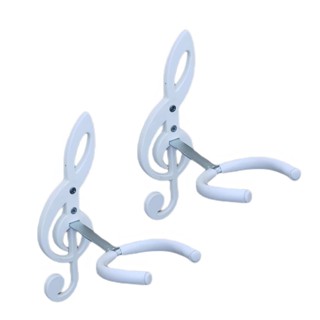 2 Suportes BRANCOS de Parede  Clave De Sol P/ Violão Guitarra em Oferta na Shopee