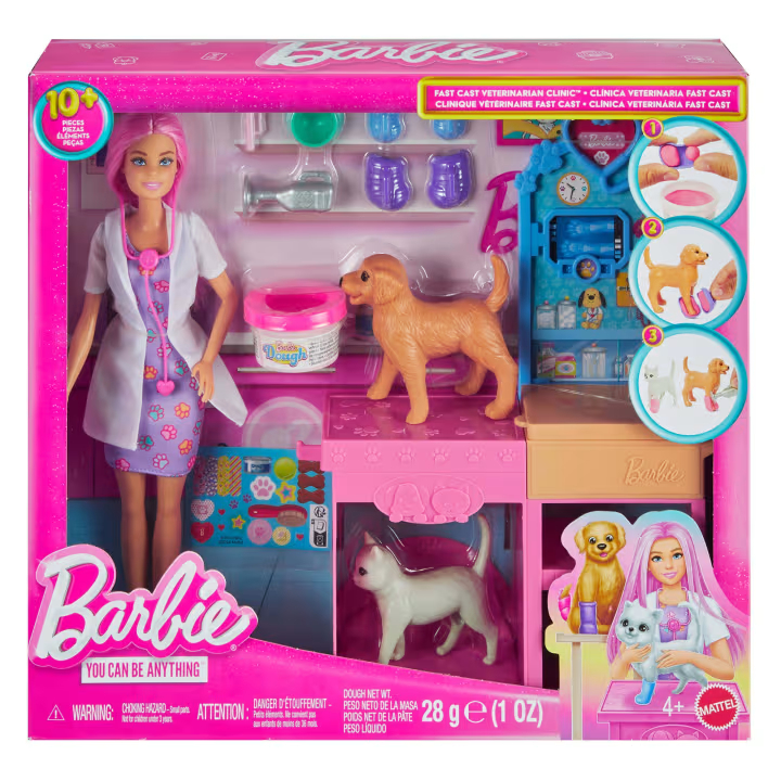 Barbie Profissões Veterinária com Animais de Estimação e Acessórios - Mattel Jfx93 em Oferta na Shopee