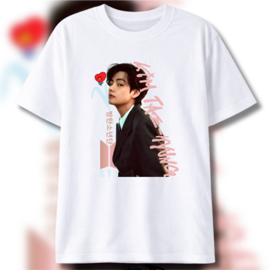 Blusa Personalizada V Kim Taehyung Bangtan BTS Vocal Line Música Kpop Idol l 100% Algodão Unissex