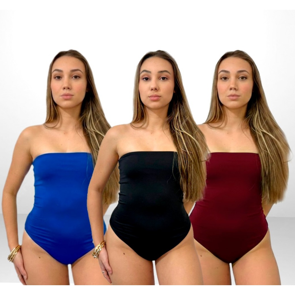 Body Feminino Tomara Que Caia Suplex Premium Tendência Verão em Oferta na Shopee