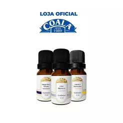 Combo 3 Essências 10ml Coala Home - Chá Branco +Orquídea Negra + Ameixa Dourada