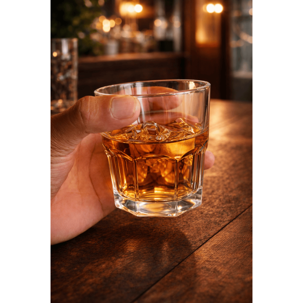 Jogo De Copos Whisky 300ML Vidro Grosso Kit Com 2/4/6/12 Unidades Drinks Doses