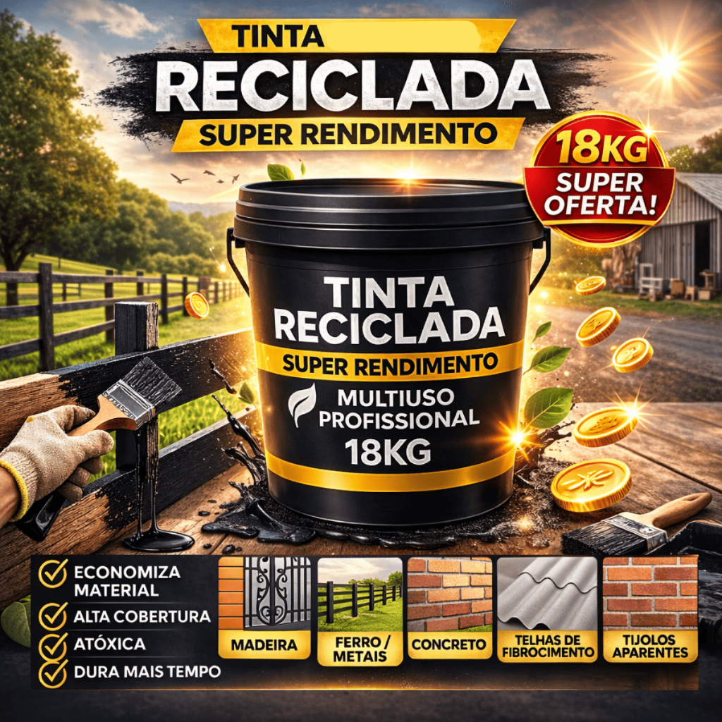 Tinta 18kg Óleo para chão parede piso concreto alvenaria madeira curral contrapiso externa palanque em Oferta na Shopee