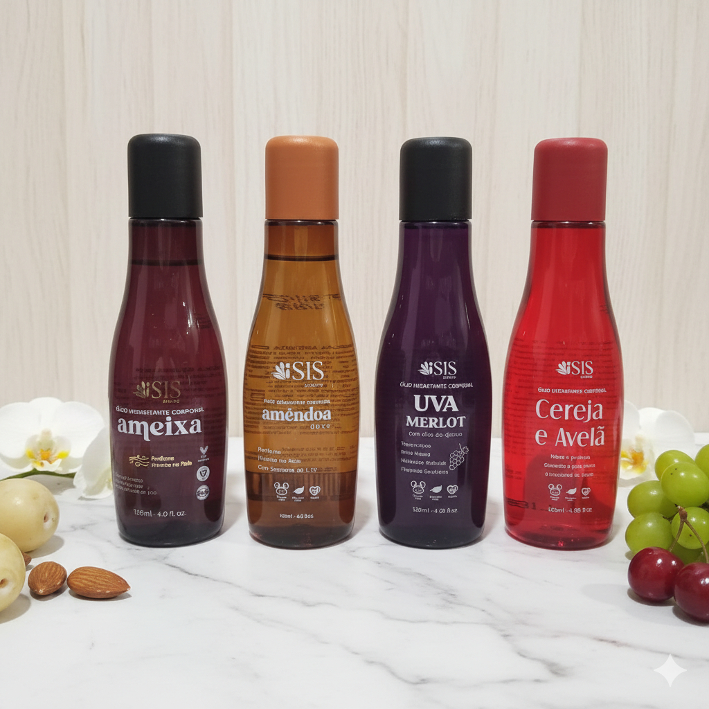 Óleo Hidratante Corporal | Amêndoa Doce, Ameixa | Perfume Intenso, Semente de Uva e Quinoa