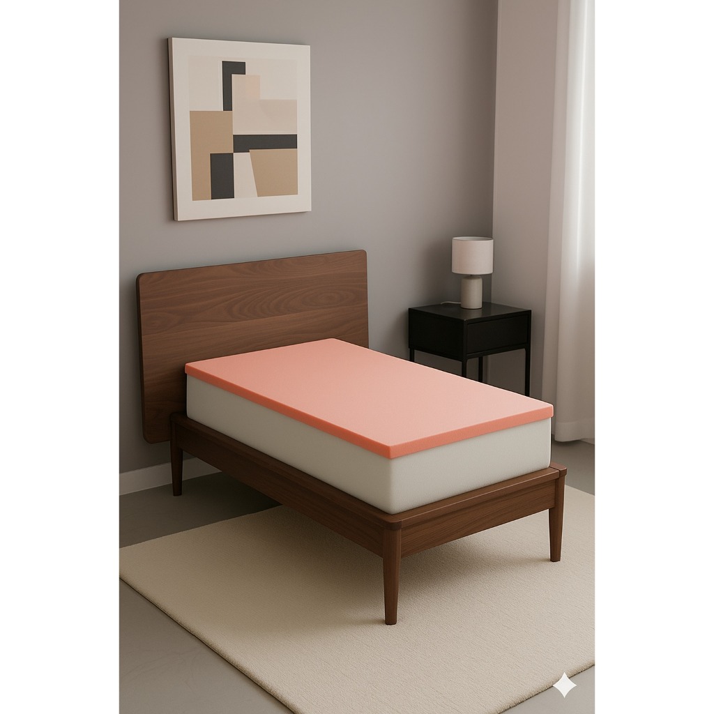 Espuma para Colchão Solteiro 188cm x 88cm x 10cm D28 Sob Medida Colchonete Densidade Firme Macio
