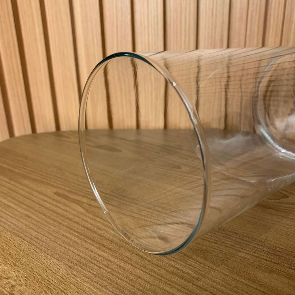 Vaso Tubo Vidro Cilindrico Transparente Arranjo Flor Grande Decoração · foto 2