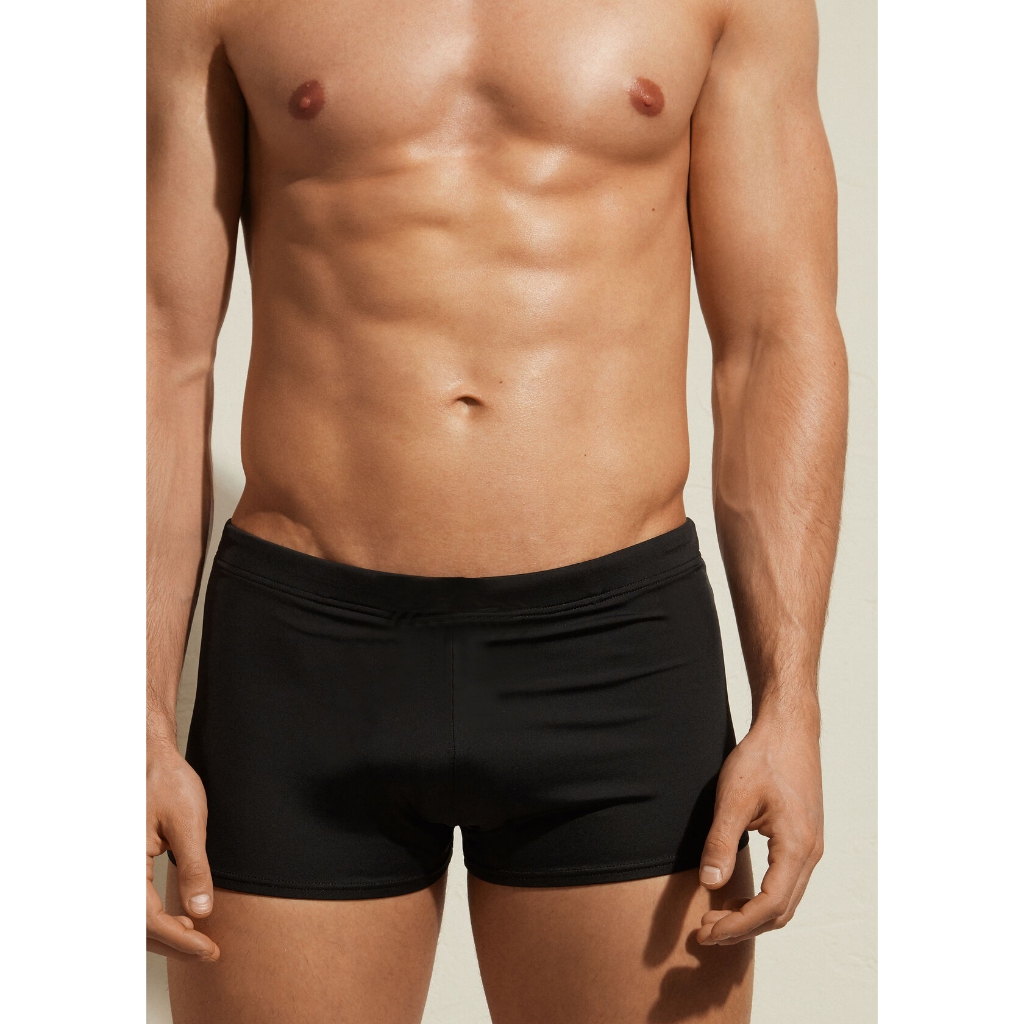 Sunga Boxer Masculina Praia Slim Fitness Preta Azul Marinho