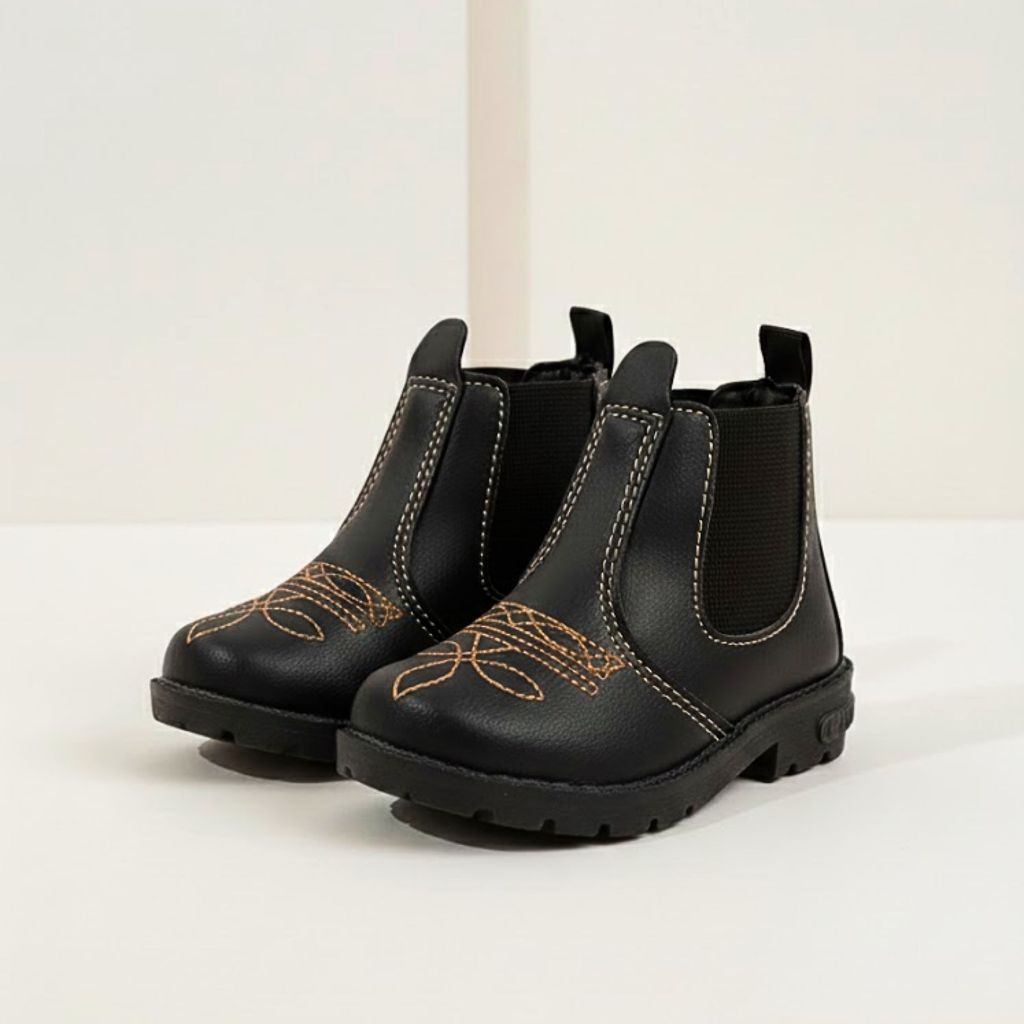 Botinha Bota Jeca Infantil Country Bordada Confortável Rodeio