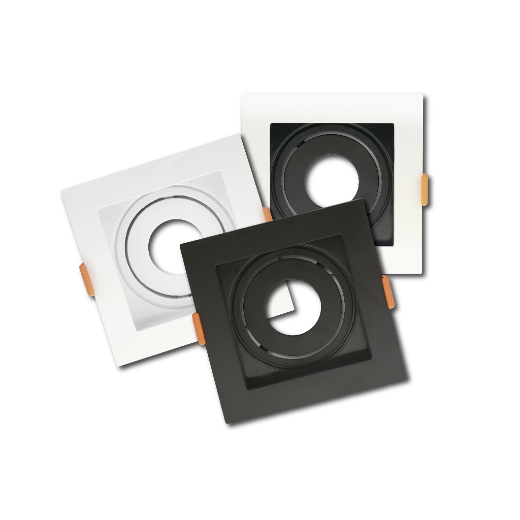 Kit 4un, 5un e 6un Spot Recuado Para Dicroica Mr11 com Soquete gu10 Embutir Quadrado