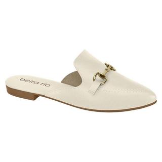 Mule Feminino Beira Rio Bico Fino  com Fivela  Confortável Elegante Casual
