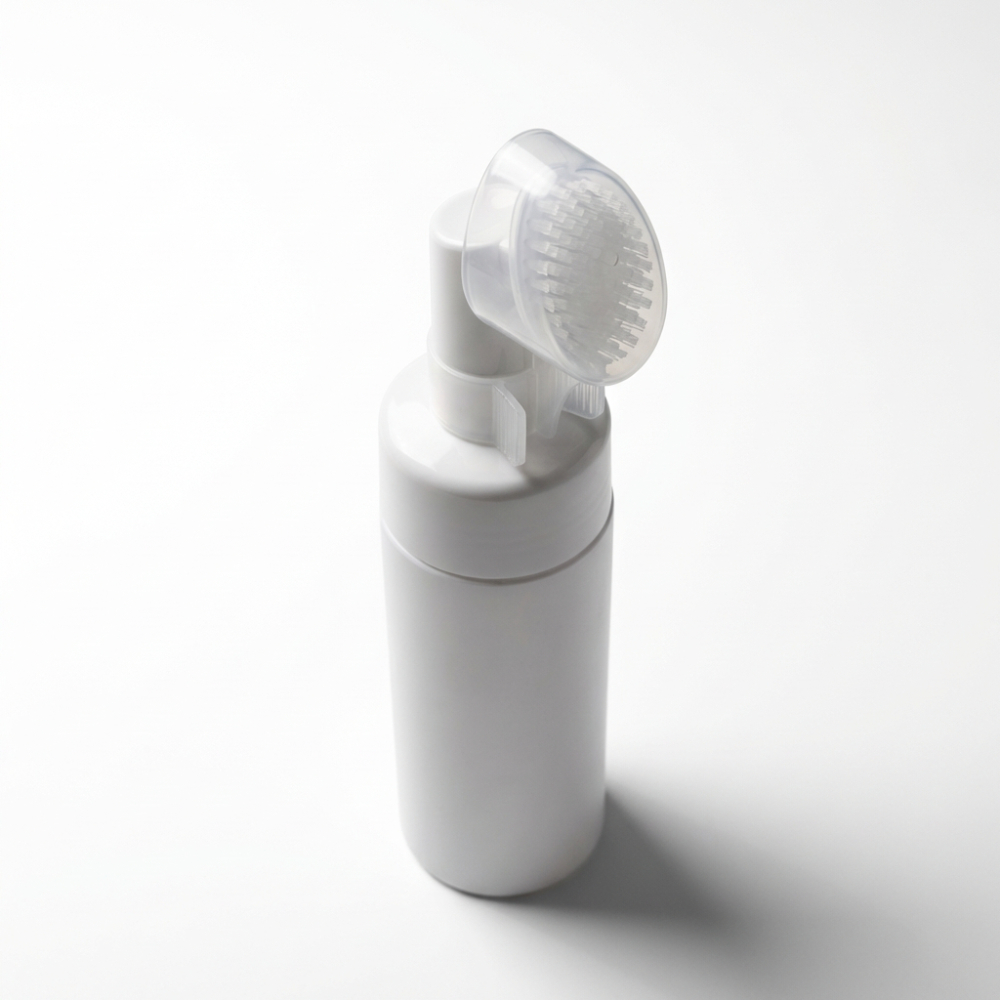 Frasco Pump Espumador 150ml com Escova Branco - Escolha a Quantidade