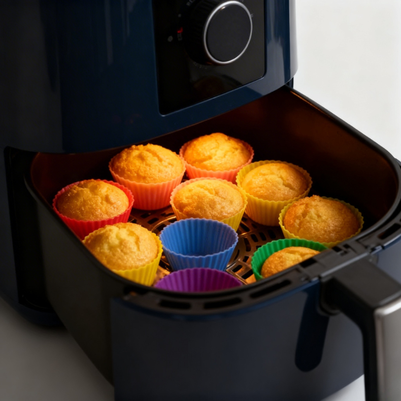 Mini Forminhas Multicolorida Em silicone Para Cupcakes Brigadeiro Tortinhas 10 Peças 6.5cm