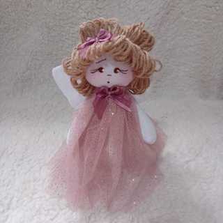 Mini boneco de pano Anjinho da Guarda 11 cm/ Decorativo