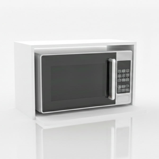 Suporte Nicho Para Microondas e Forno Elétrico MDF Branco