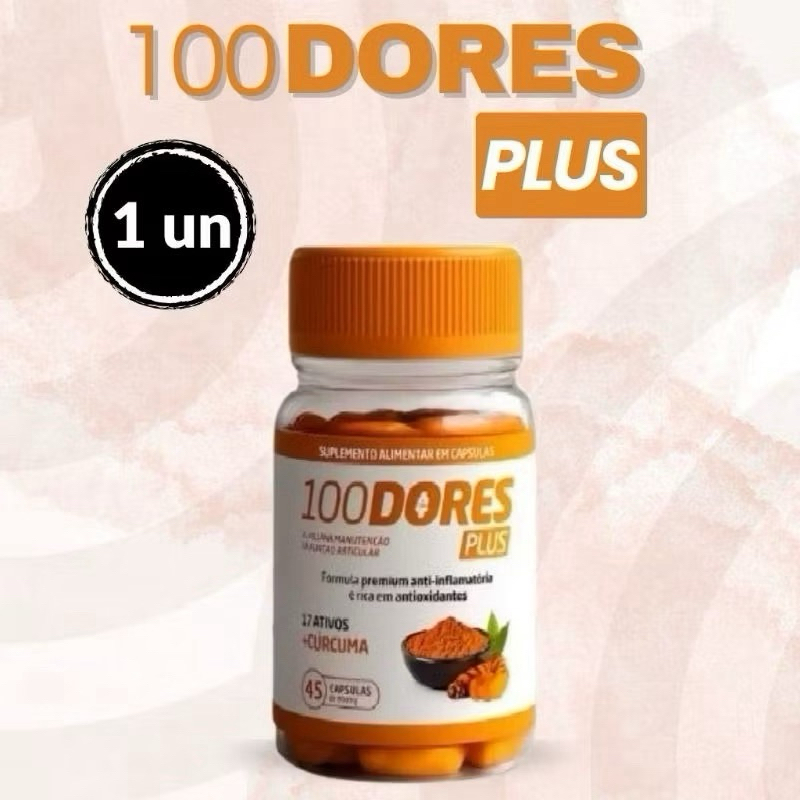 100Dores Plus Original Cúrcuma – 1 UNI 45 Cápsulas em Oferta na Shopee
