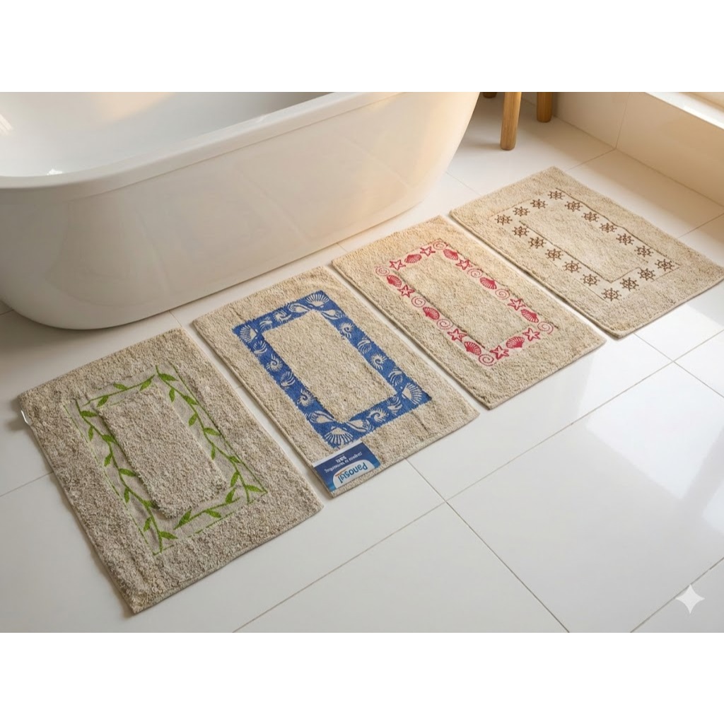 Kit Tapete Porta 40x60 Slim Algodão Absorvente Estampas Sortidas Capacho Banheiro Decoração Box