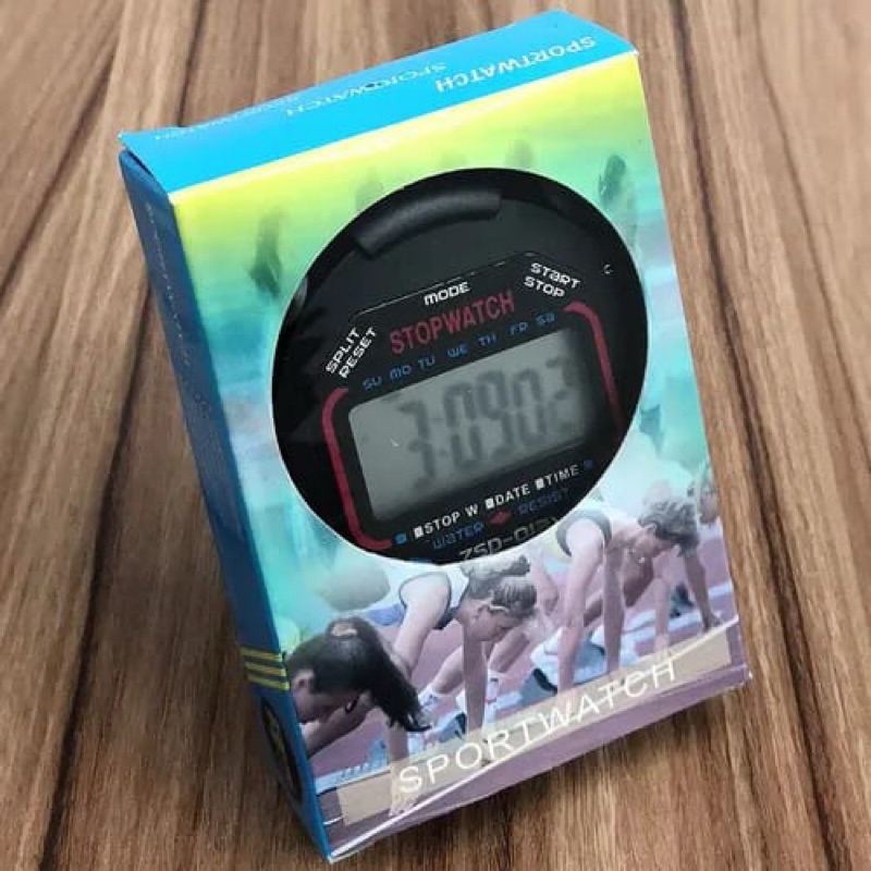 Cronômetro Progressivo De Mão Digital Alarme Hora C/ Corda