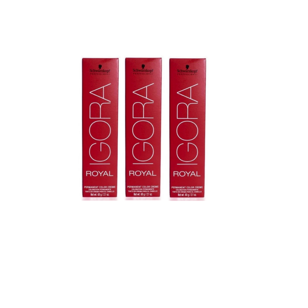 kit Schwarzkopf Igora Royal 2x 8-77 + 1x 9-7 ( 3 Tubos)