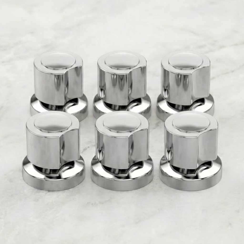 Kit 6 Acabamentos Registro Banheiro C40 Padrão Deca 16 Estrias Cromado Premium Pressão Gaveta em Oferta na Shopee