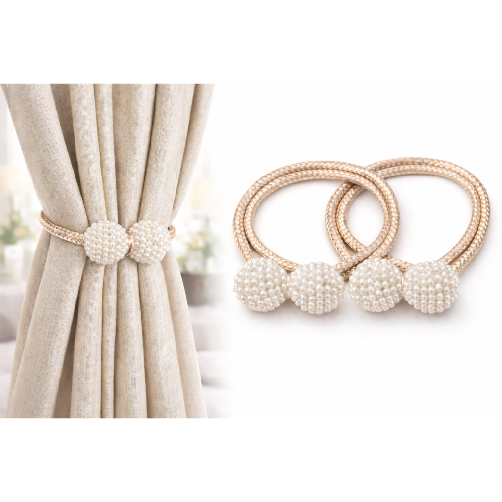 Kit 2 Prendedores De Cortina Magnético Abraçadeira Presilhas em Oferta na Shopee