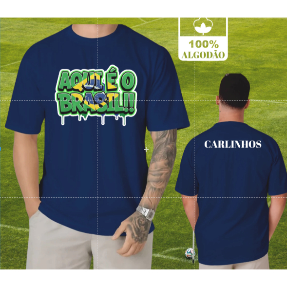 KIT 2 Camisa Brasil Com Seu Nome | Futebol | COPA | Seleção