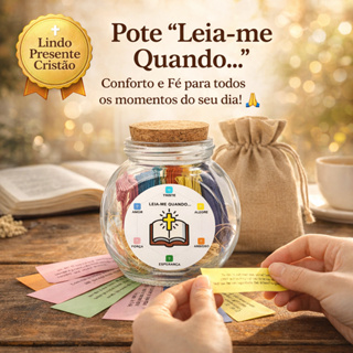 Pote de Versículos Bíblicos 180 Frases Coloridas Categorizadas, Presente Cristão em Oferta na Shopee