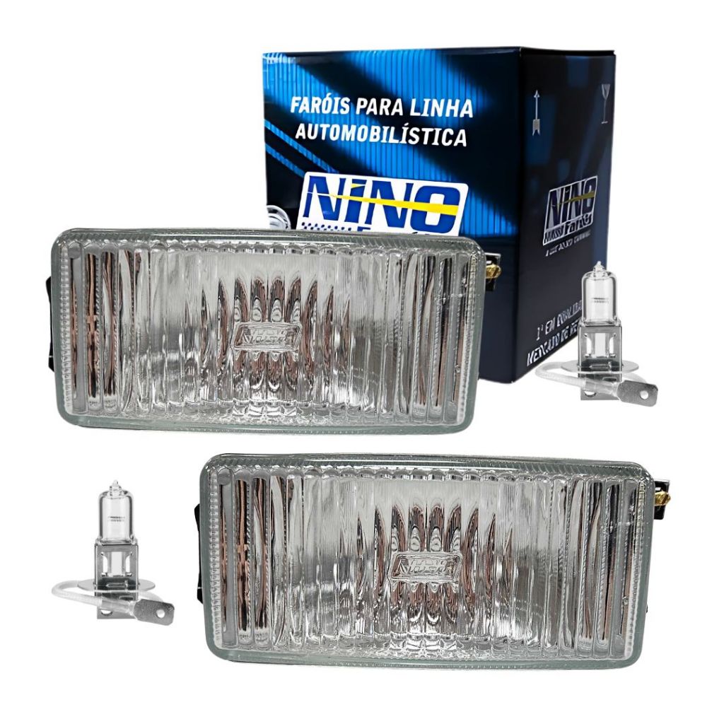 Par Farol Neblina Auxiliar Para Ford Versailles Royale 1991 a 1995 + Lâmpadas Nino F-26 89AU15A254AA