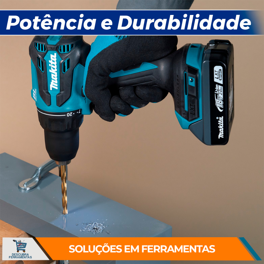Parafusadeira Furadeira de Impacto Makita DHP490Z 18V com Mandril 13mm Torque 65Nm para Construção — imagem 2 de 2