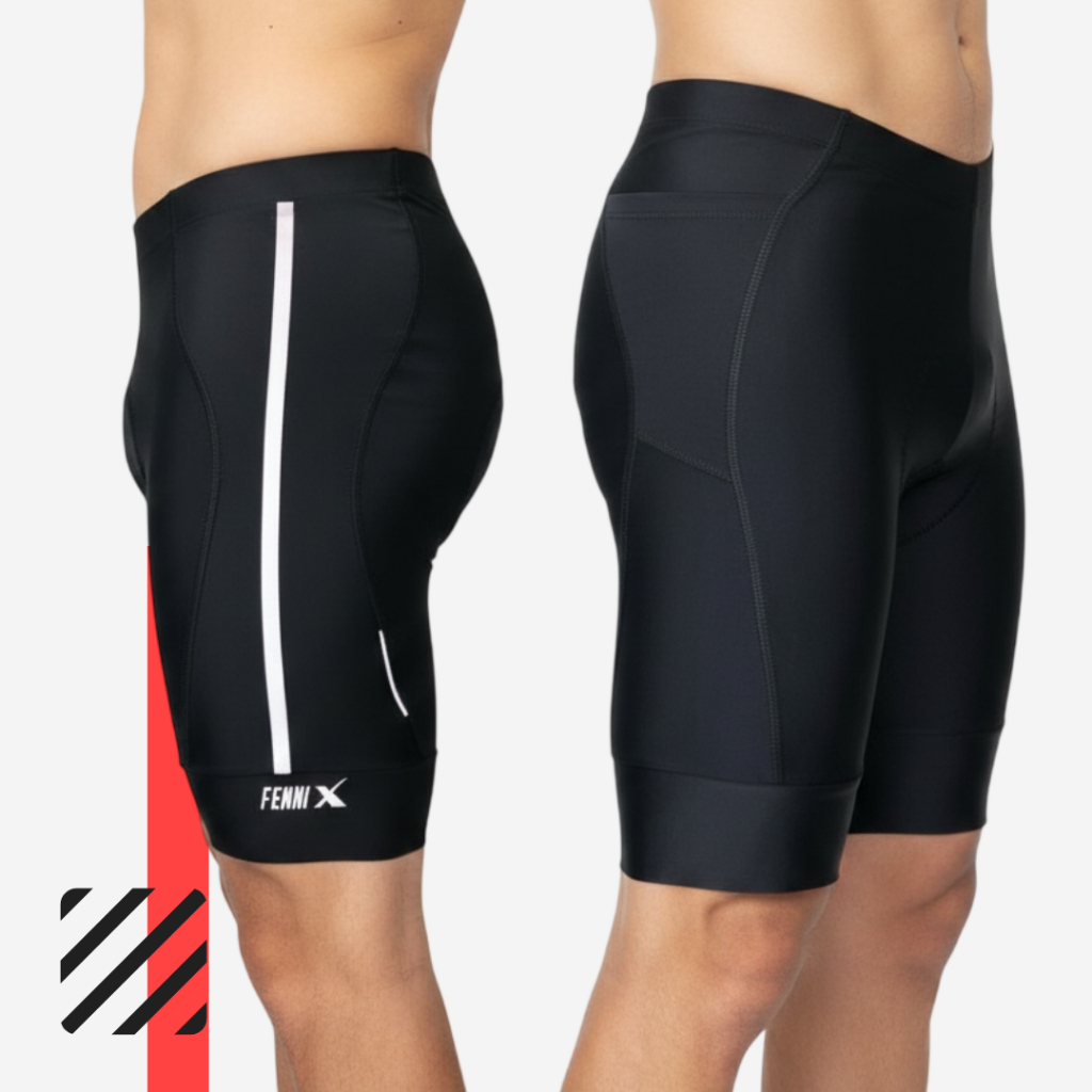 BERMUDA CICLISMO MASCULINA COM REFLETIVO/ FORRO DE ESPUMA / LYCRA FITNESS / PROTEÇÃO UV50+