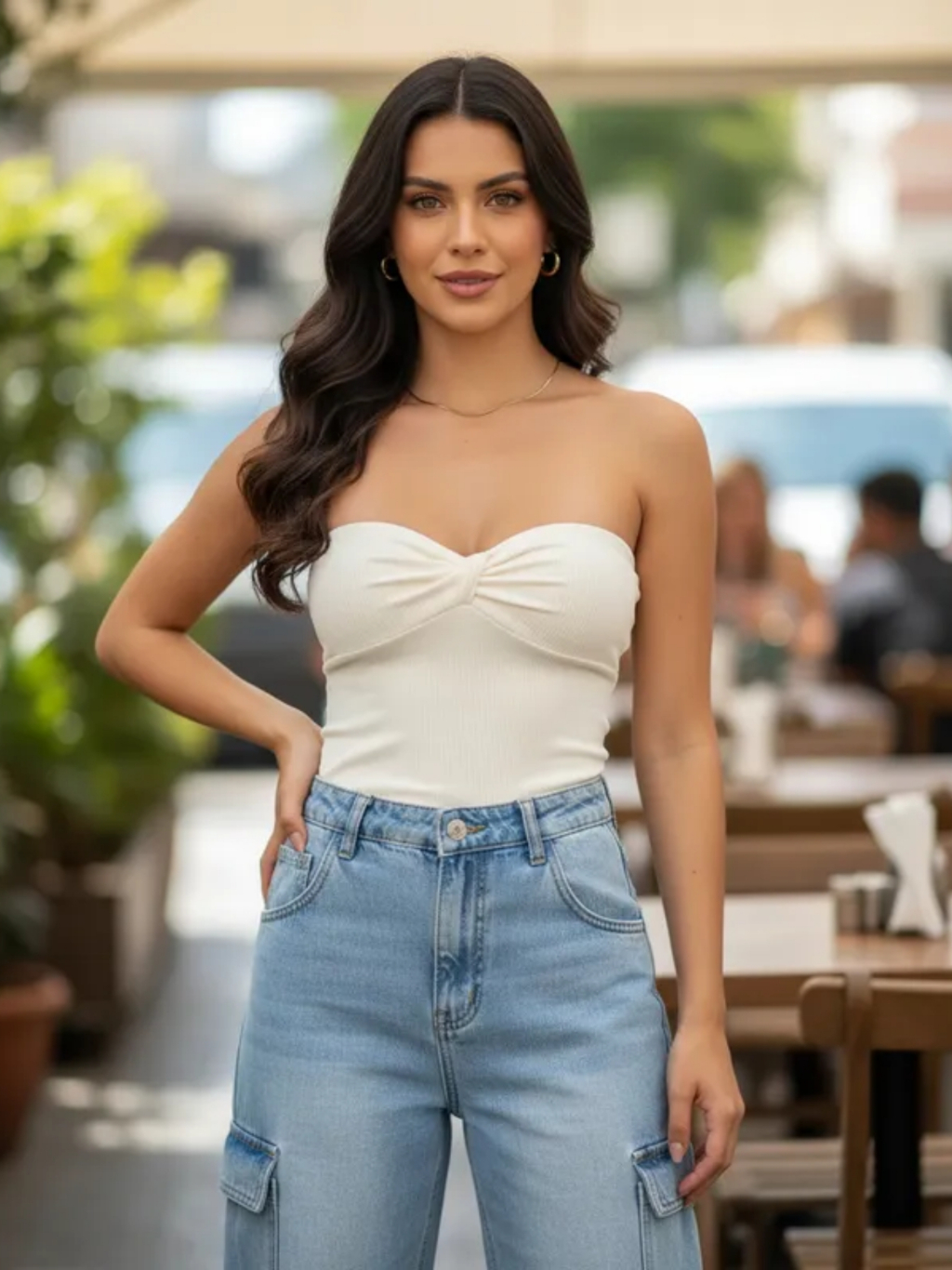 Top Tube Blusa Tomara Que Caia Feminino De Canelada Com Bojo No Busto Moda Blogueira Básica cpa