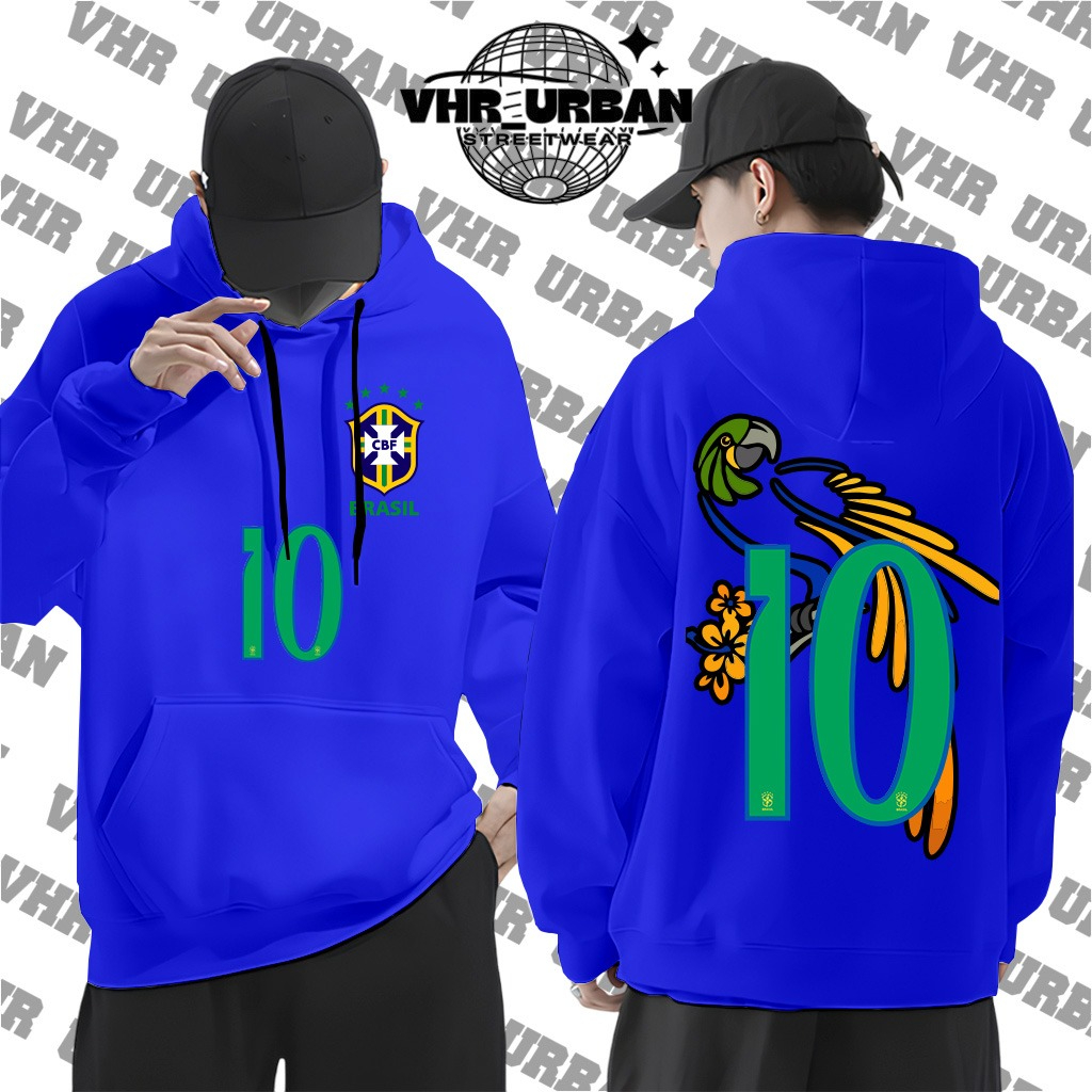 Moletom Canguru Brasil Futebol Jogador Camisa 10 Copa Do Mundo Moletom Com Capuz Unissex Promoção  Envio Rápido.