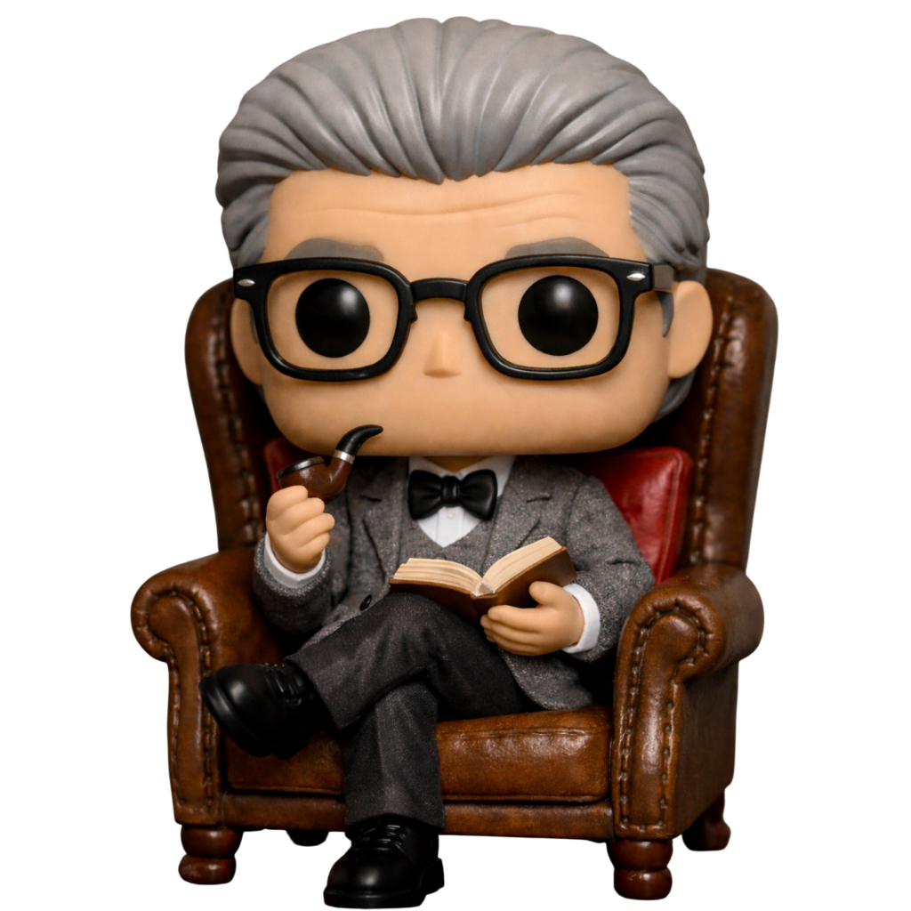 Jacques Lacan | Escultura Customizada | Boneco  Artesanal em Resina 3D  | BRINDE Caixa Exclusiva