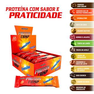 Barra De Proteína Protein Crisp Bar 45g Display 12 unidades Integralmedica em Oferta na Shopee