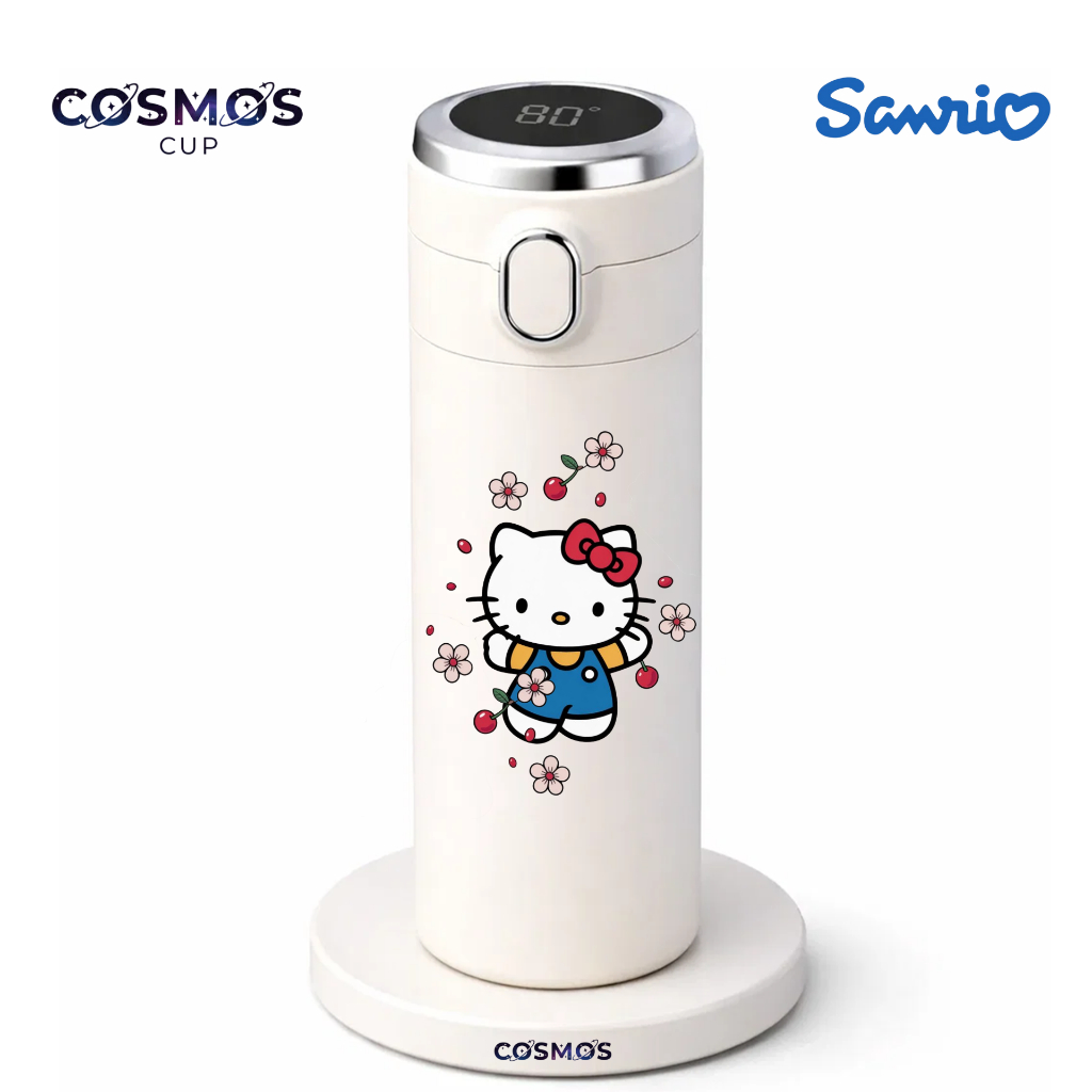 Garrafa Térmica de Aço Inoxidável Sanrio Hello Kitty com Medidor de Temperatura Digital 420ml em Oferta na Shopee