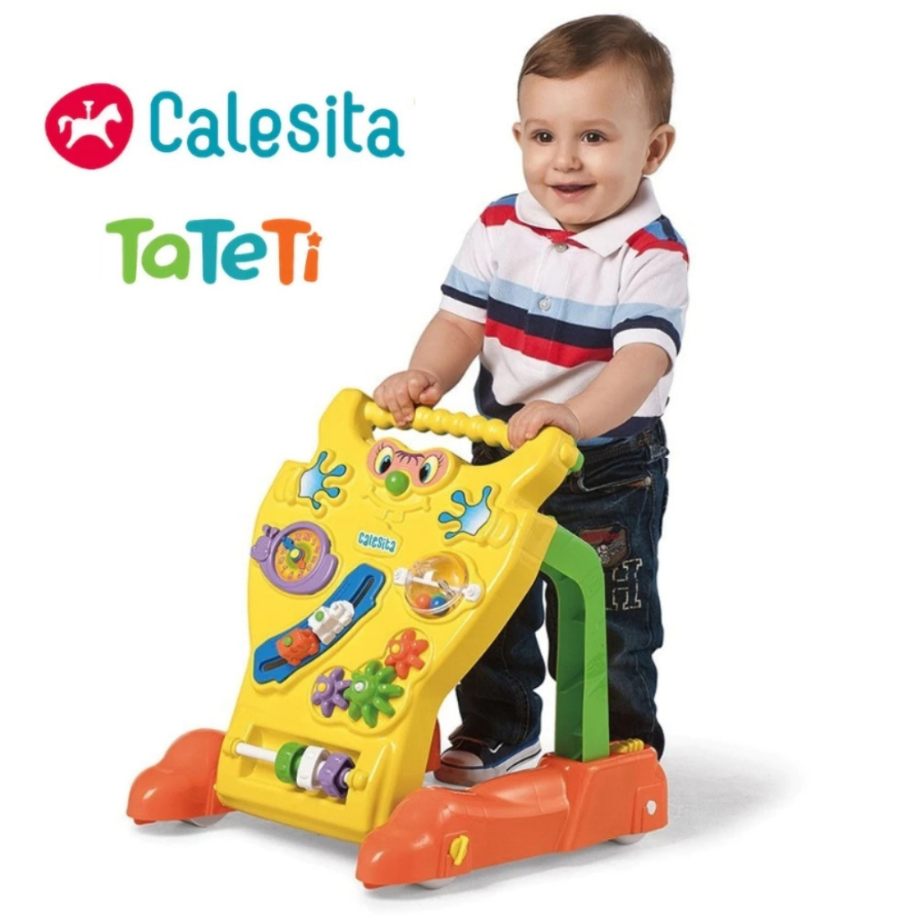 Andador Didático Som Crec Crec Brinquedo Educativo Infantil para Bebê Calesita Tateti
