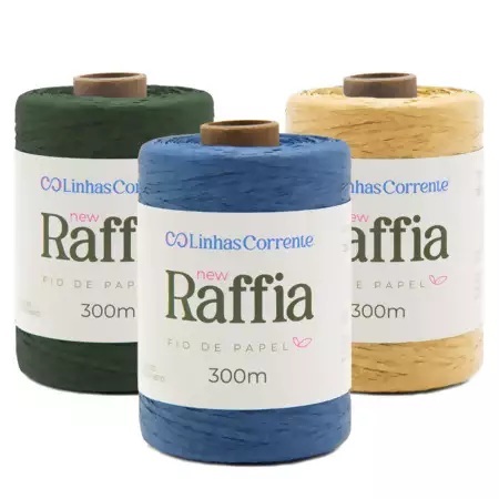 Fio de Papel New Raffia Corrente 300mts em Oferta na Shopee