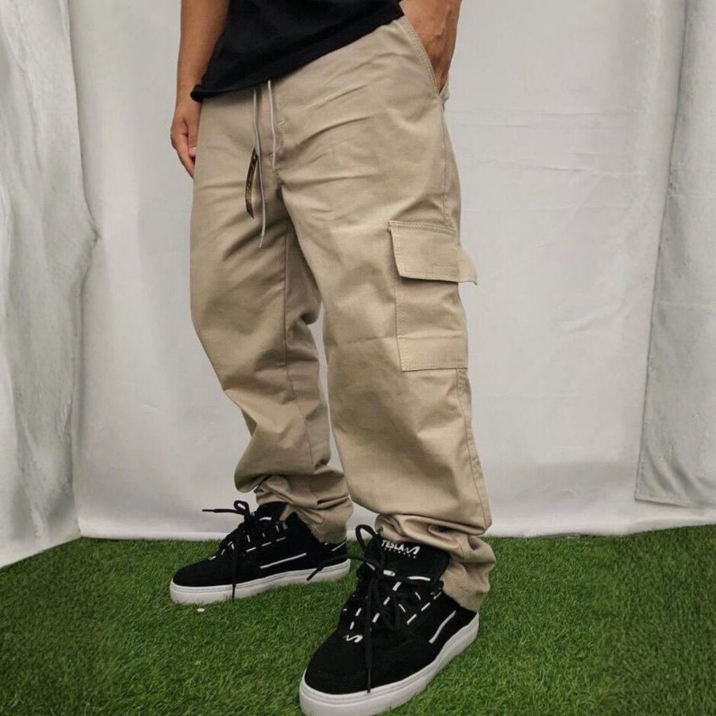 Calça Masculina Cargo Skatista Com Bolso Larga Streetwear Envio Imediato em Oferta na Shopee