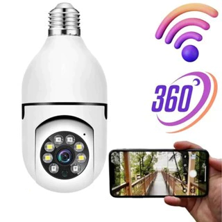 Câmera Segurança Prova D'água Infravermelho Lâmpada Externa 360 Sem Fio Wifi 2.4G G4