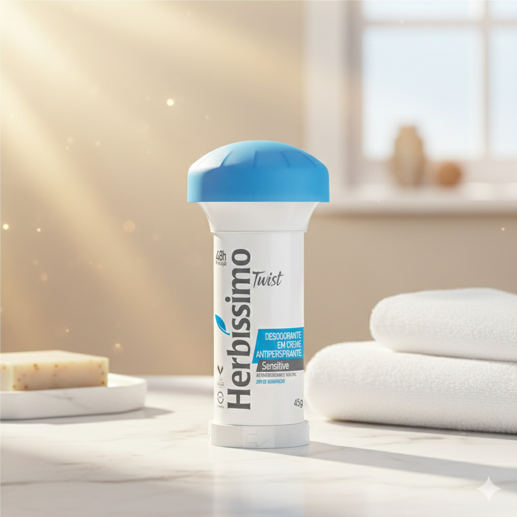 Desodorante Twist Antitranspirante Herbíssimo Sensitive 45G em Oferta na Shopee