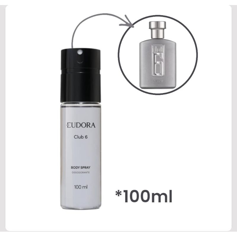 Body Splash Eudora Diva Club 6 de 100ml cada