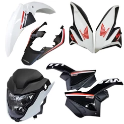 Kit Carenagens Titan 160s 2024 com a Frontal 2025 Branco Perolizado