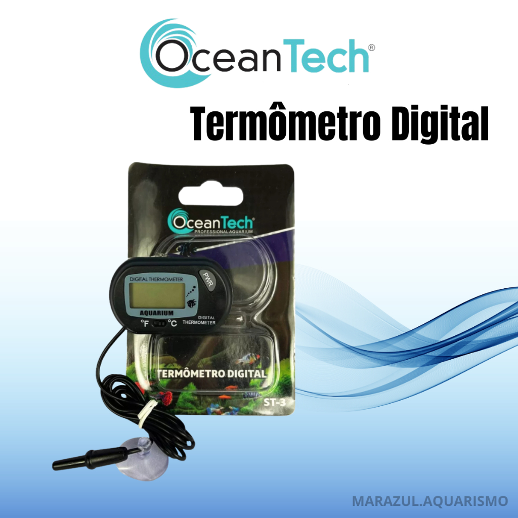 Termômetro Digital Para Aquário Ocean Tech ST-03 com Sonda-Distribuidor Oficial