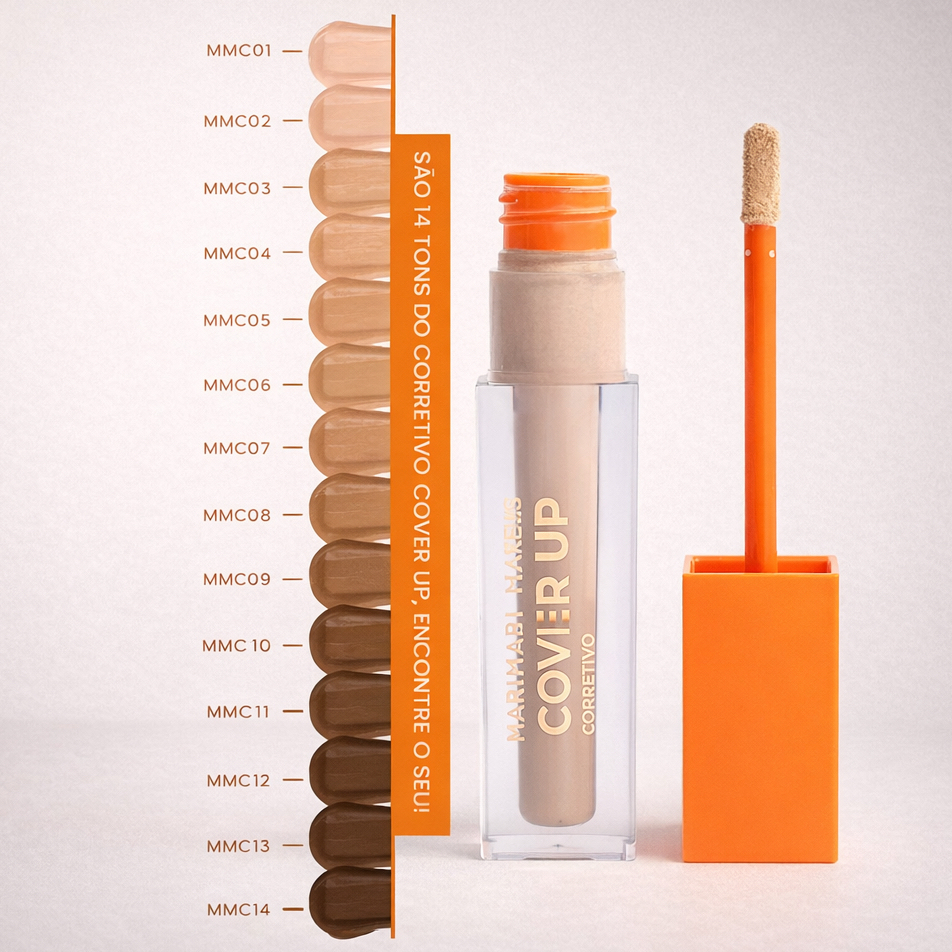 Corretivo Líquido Alta Cobertura Cover Up 5,2ml - MARI MARIA em Oferta na Shopee