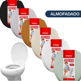 Assento Almofadado Oval Universal Mebuki Tampa para Vaso Sanitário Cores em Oferta na Shopee