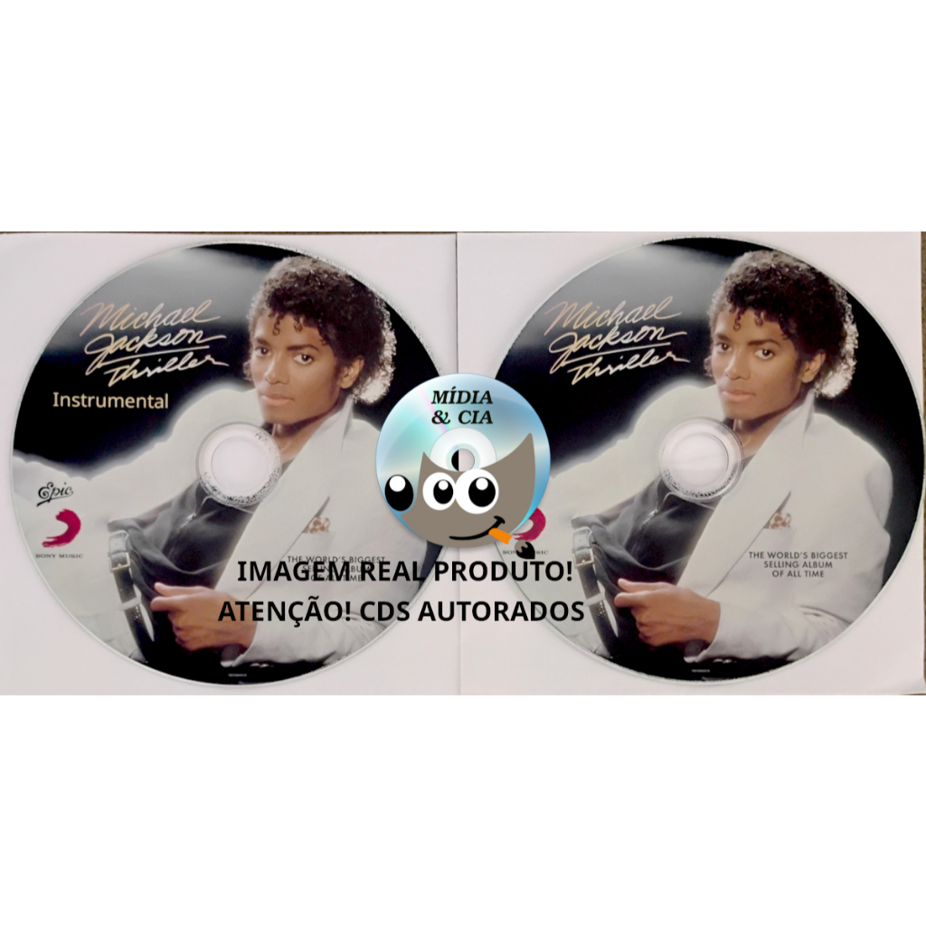 2 CDS AUTORADOS! CD INSTRUMENTAL Michael Jackson - Thriller (1982) + CD Thrillerl!!! LEIA O ANUNCIO!