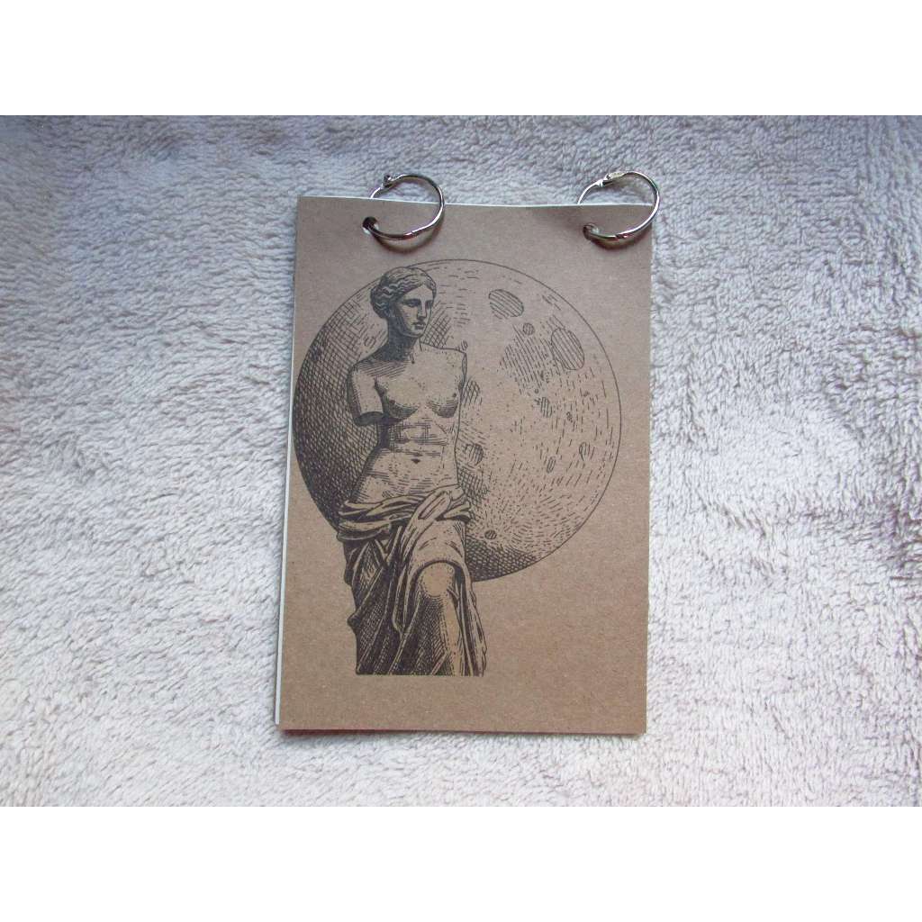 Bloco de Anotações Vintage Kraft -15 páginas -  Argola - Diversos Modelos